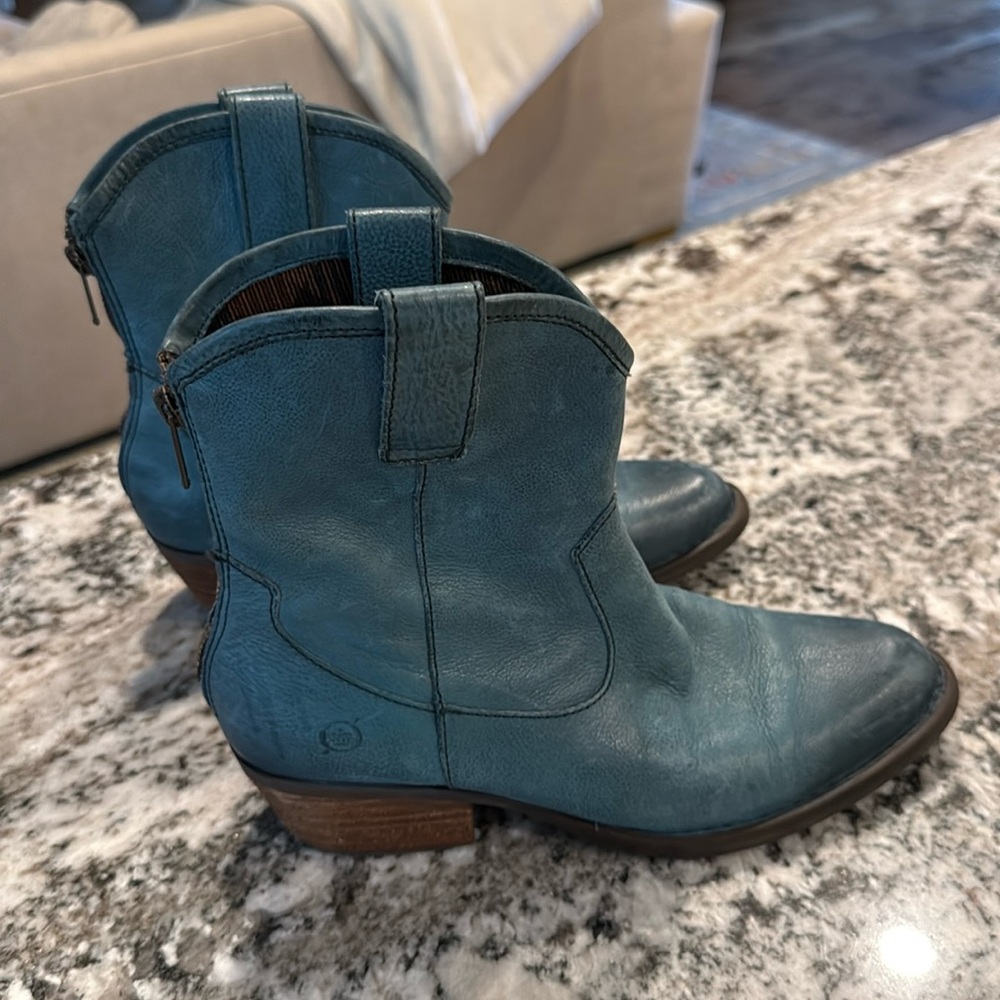 Born Turquoise Ankle Boots. Excellent Used condition.